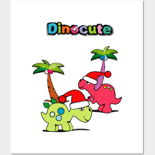 dinosaur celebrated christmas day Posters and Art